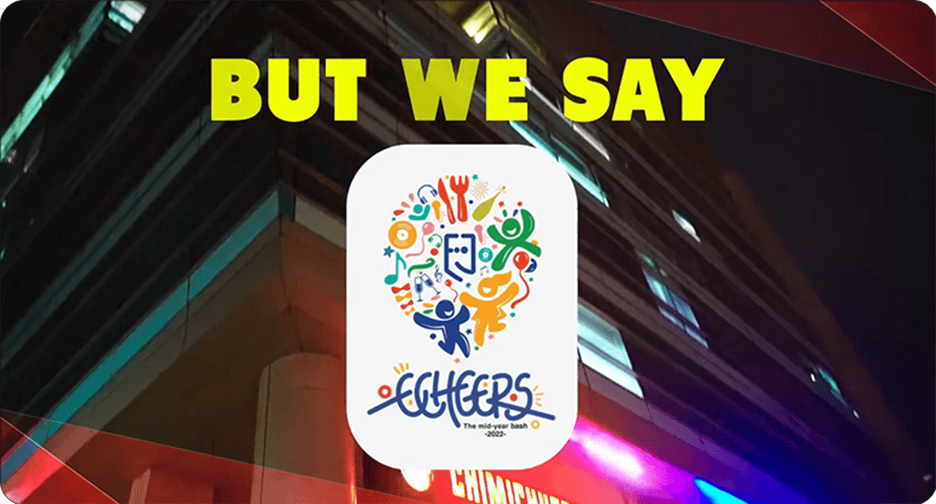 BUT WE SAY ECHEERS