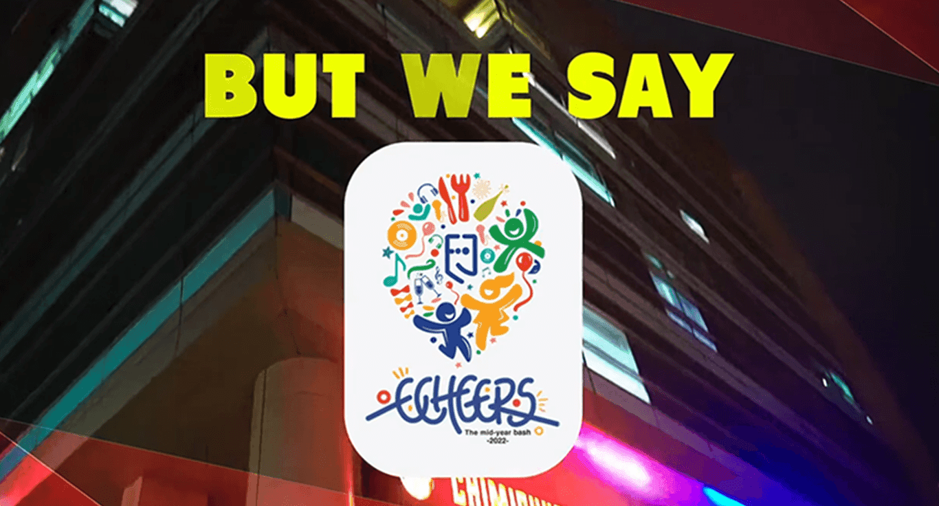 BUT WE SAY ECHEERS